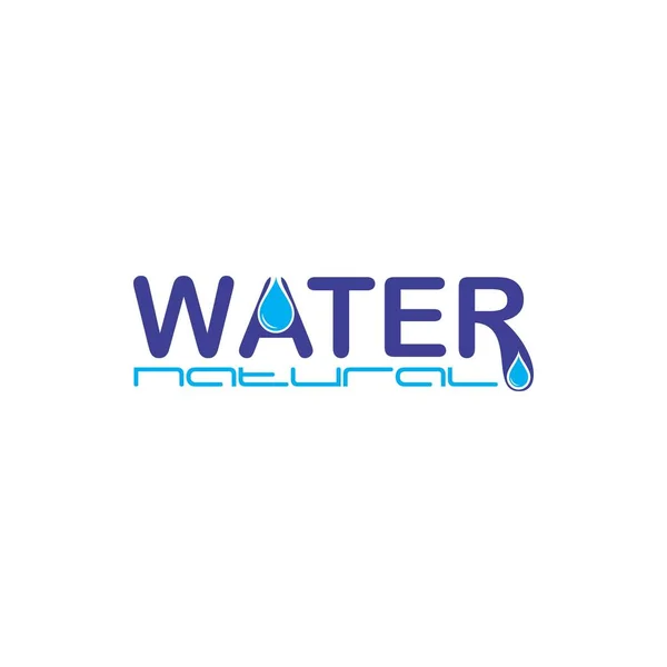 Natuurlijk water logo ontwerp vector — Stockvector