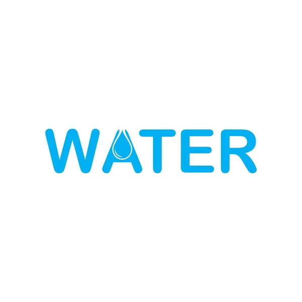 Blaues Wasser Logo Design Vektor — Stockvektor