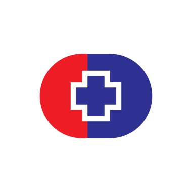 Artı logo tasarım vektörlü kapsül