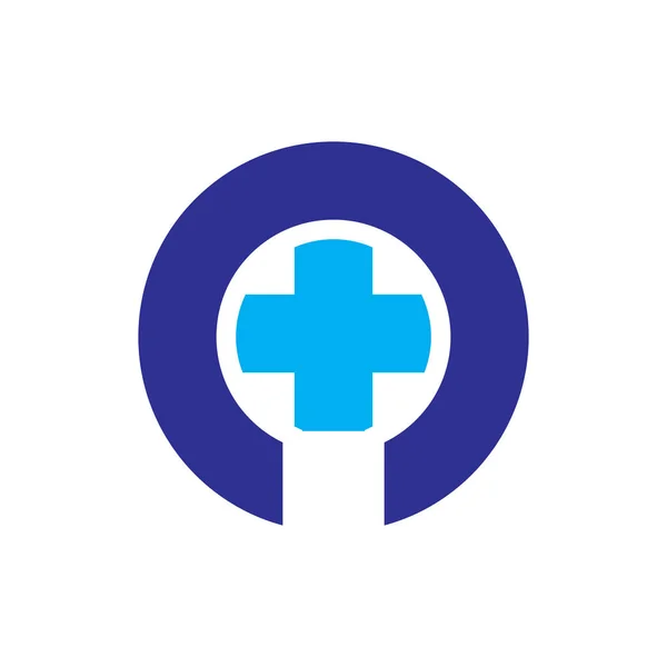 Circle Plus logo design vector, Emergency push button logo — Stock Vector