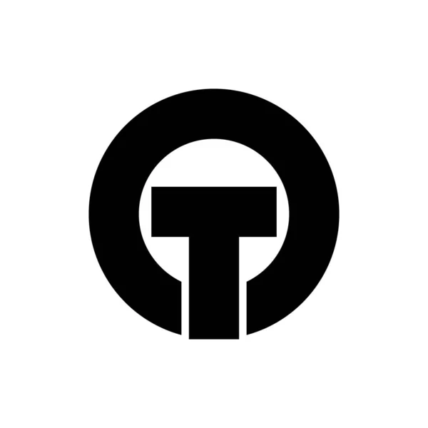OT carta logotipo vetor de design — Vetor de Stock
