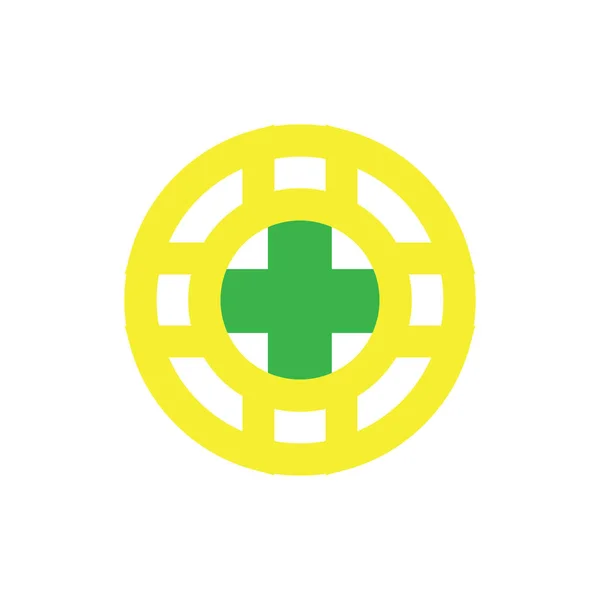 Vetor do projeto do logotipo do círculo Plus, projeto do logotipo do hospital — Vetor de Stock