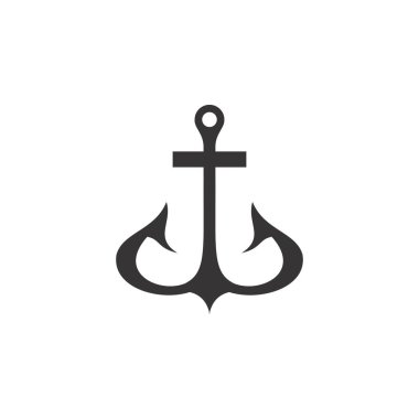 Çapa simgesi logo tasarım vektörü