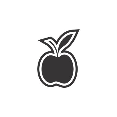 Apple simgesi logo tasarım vektörü