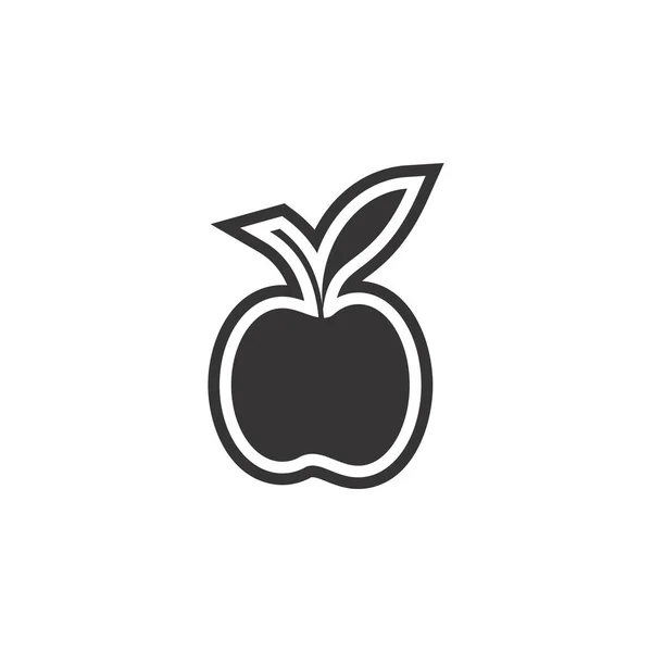 Apple Simgesi Logo Tasarım Vektörü — Stok Vektör