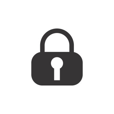 Simge logo tasarım vektörünü kilitle