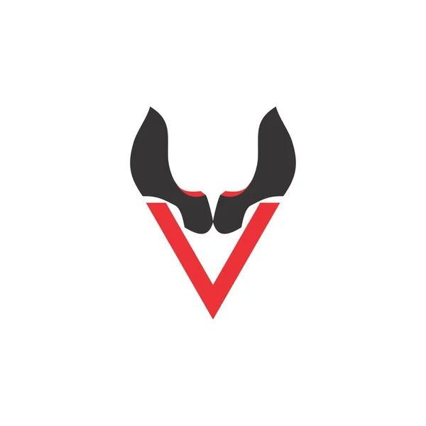 Litera Wektorem Projektu Logo Horn — Wektor stockowy