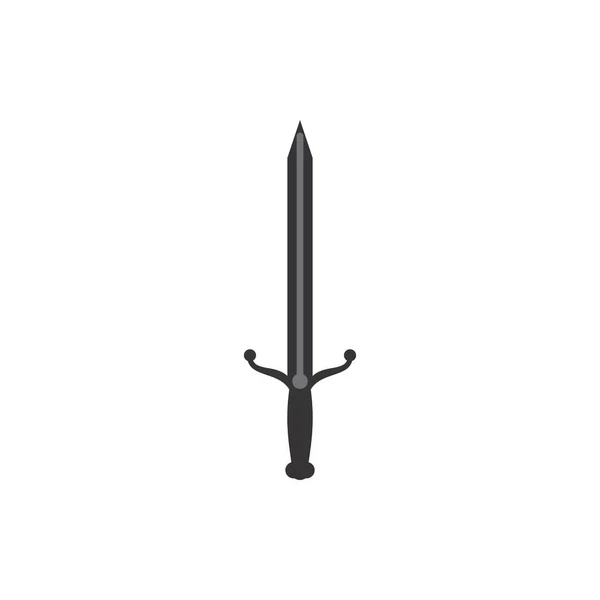 Espada Icono Logo Diseño Vector — Vector de stock