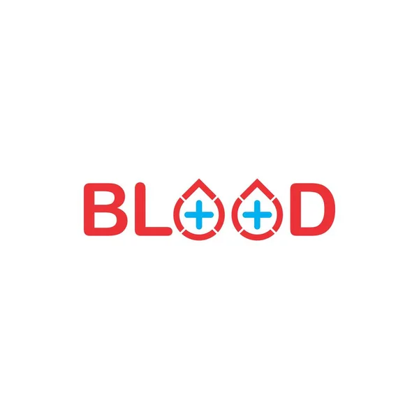 Bloed Letter Met Logo Design Vector — Stockvector