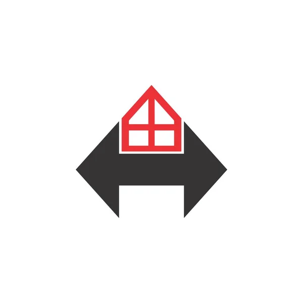 Lettera Con Freccia Sinistra Destra Finestra Logo Vettoriale Progettazione — Vettoriale Stock