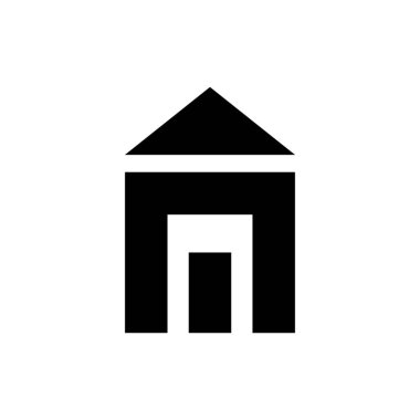 MI harfli logo tasarım vektörü olan ev