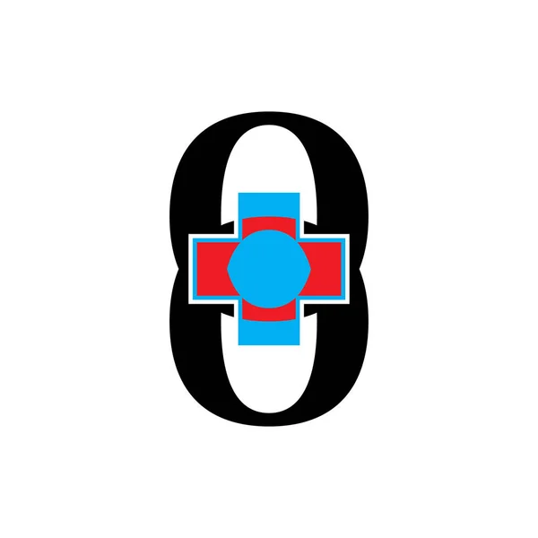 Номер Вектором Дизайну Логотипу — стоковий вектор