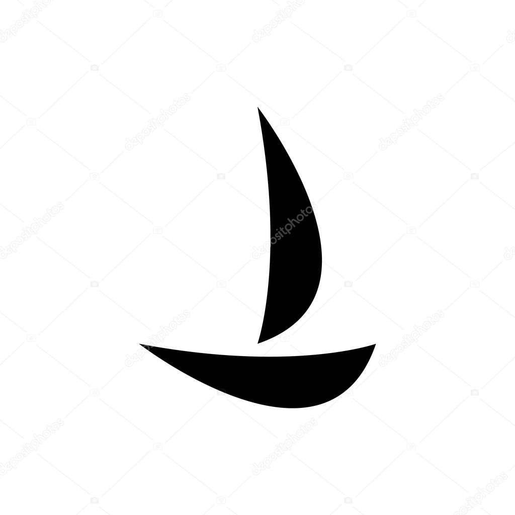 Sail Boat logo design vector