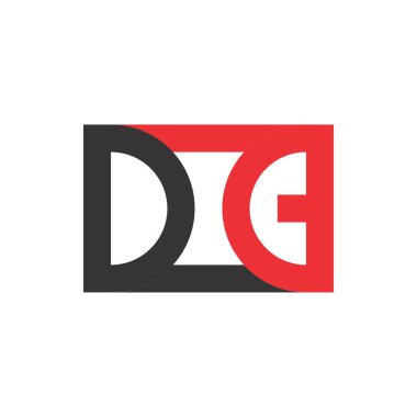 DG harf logo tasarım vektörüyle kare