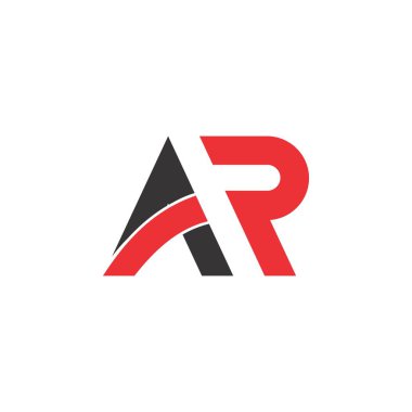 AR harfi logo tasarım vektörü