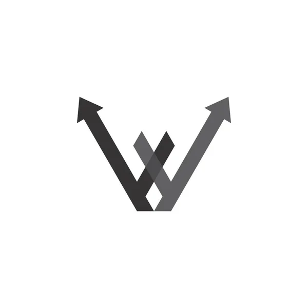 Lettera Con Vettore Progettazione Logo Arrow — Vettoriale Stock