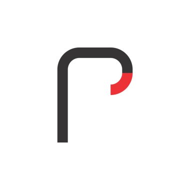 P Harfi Logo Tasarım Vektörü