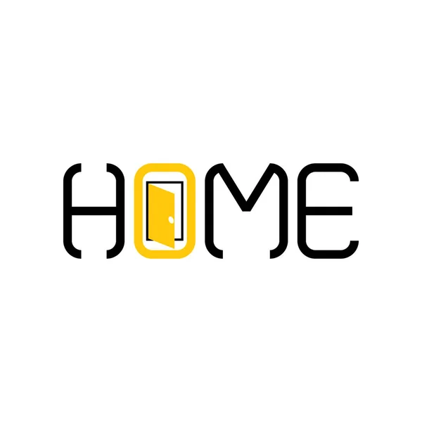 Home Deurletter Logo Ontwerp Vector — Stockvector