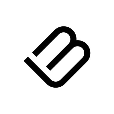 LM veya LB harf logo tasarım vektörü