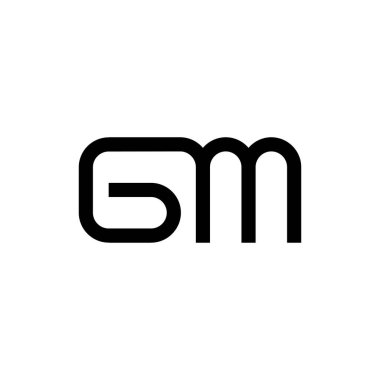 GM harf logo tasarım vektörü