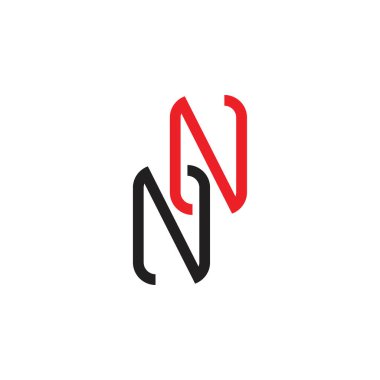 NN harfi logo tasarım vektörü
