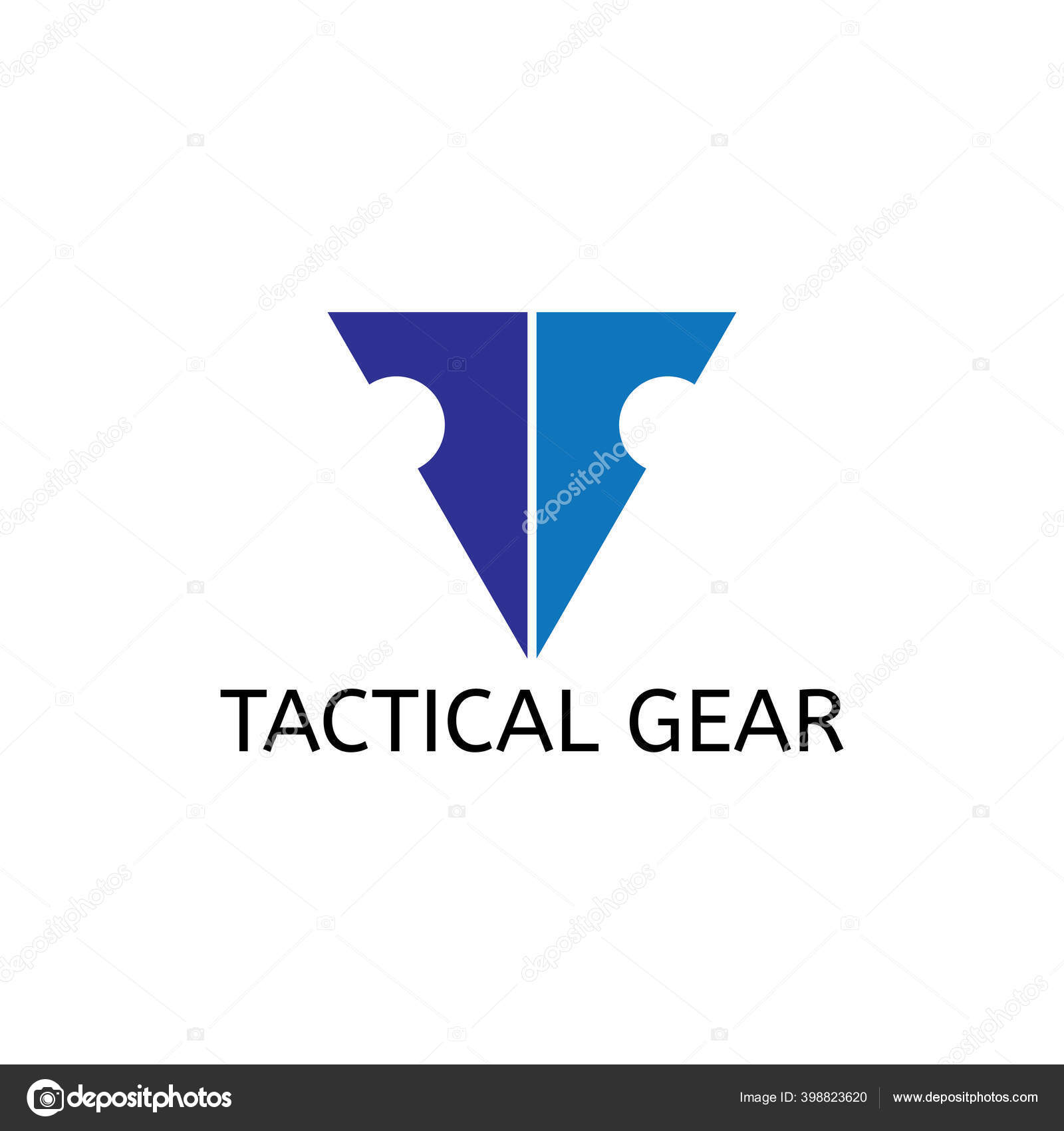 Vecteur Conception Logo Lettre Triangle Pour L'équipement Tactique