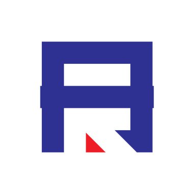AR harfi logo tasarım vektörü