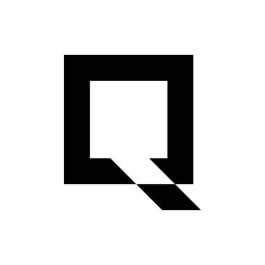 Q Harfi Logo Tasarım Vektörü