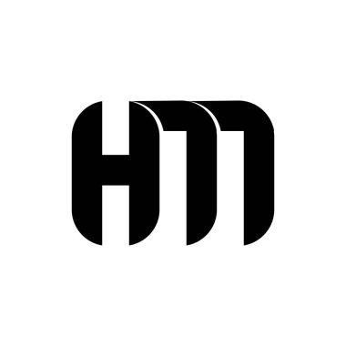 HM Harf Logo Tasarım Vektörü