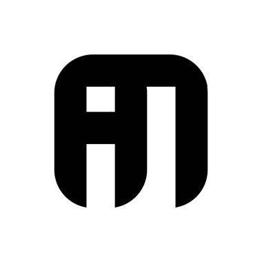 AM harfi logo tasarım vektörü