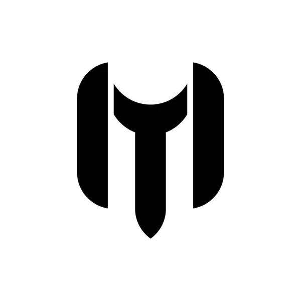 Mt或Tm字母标志设计矢量 — 图库矢量图片