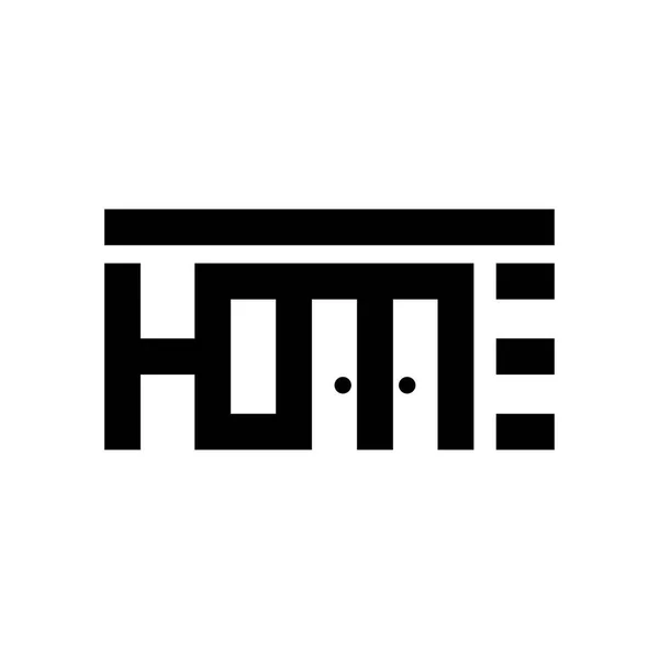 Home Bokstav Logotyp Design Vektor — Stock vektor