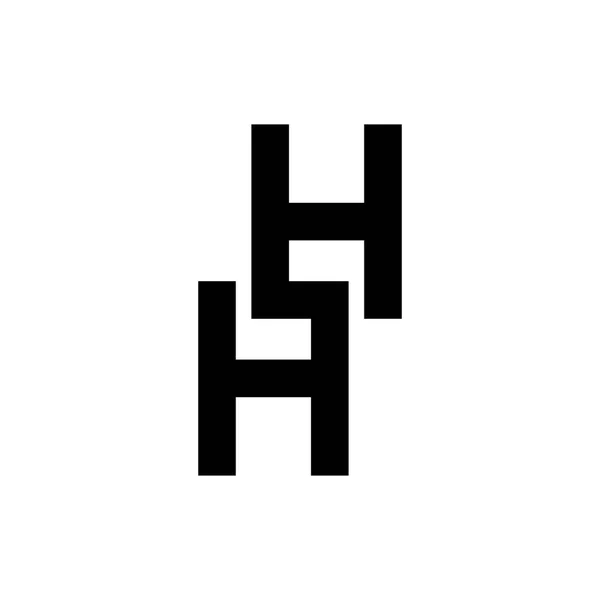 Hsh Bokstäver Logotyp Design Vektor — Stock vektor