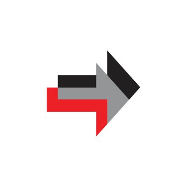 Üçlü ok logo tasarım vektörü