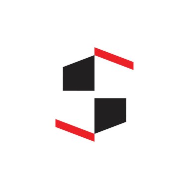 3D S harf logo tasarım vektörü