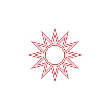 Güneş Yıldızı logo tasarım vektörü