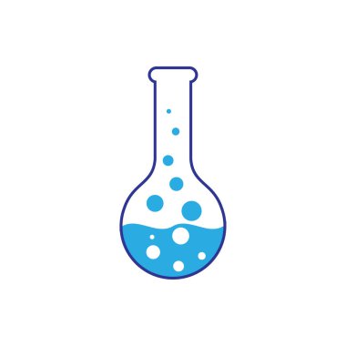 Kabarcık logo tasarım vektörlü kimyasal cam