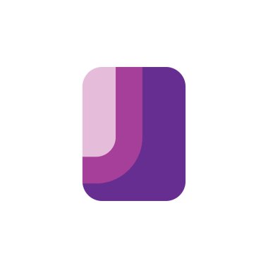 IJ harfi logo tasarım vektörüyle kare