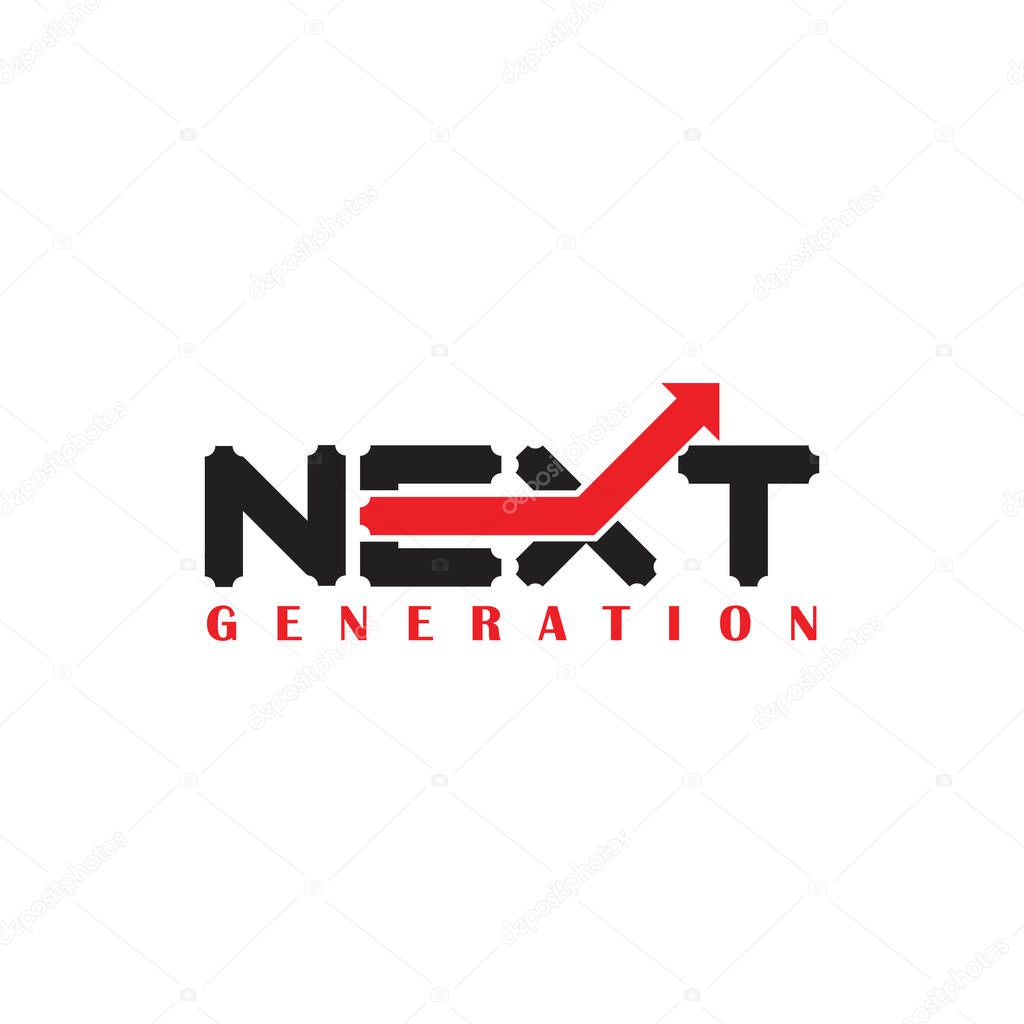 NEXT GENERATION logo design vector