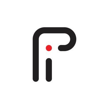 Pi harfi logo tasarım vektörü
