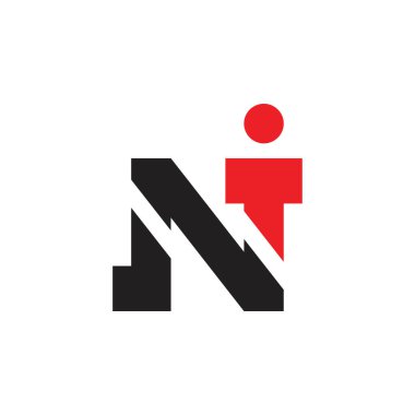 INI harf logo tasarım vektörü