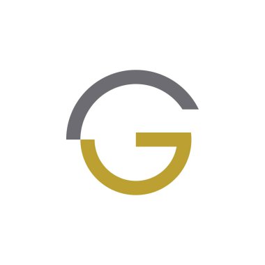 CG harfi veya GC harf logo tasarım vektörü
