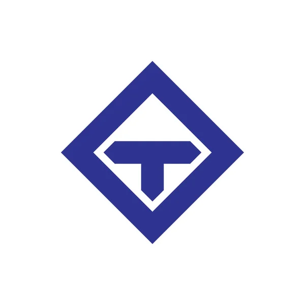 Πλατεία Λογότυπο Γράμμα Διάνυσμα Σχεδιασμού — Διανυσματικό Αρχείο