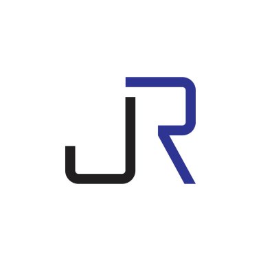 jr harf logo tasarım vektörü