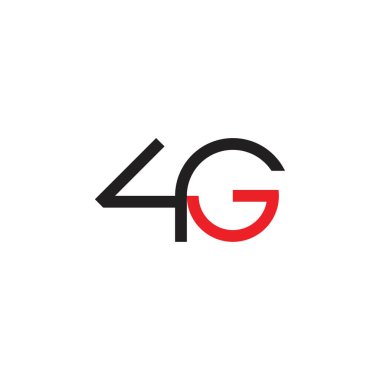 4G LTE sinyal logo tasarım vektörü