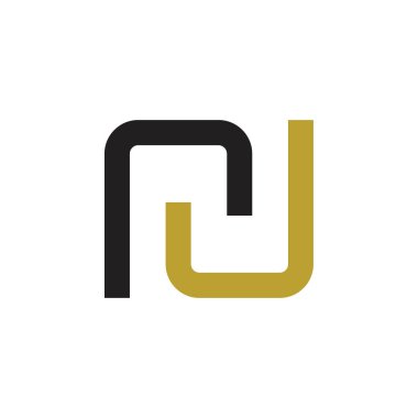 rj harfi logo tasarım vektörü