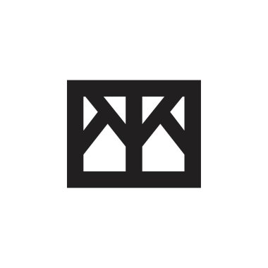 Logo tasarım vektörünün içinde MYT harfi olan kare