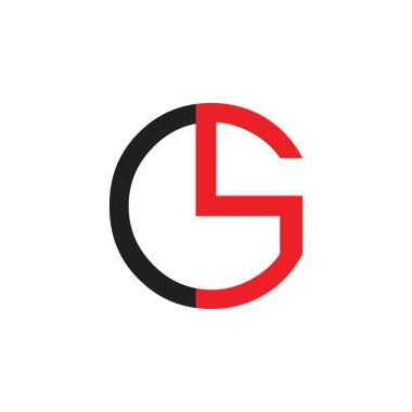 CS veya GS harfi logo tasarım vektörü