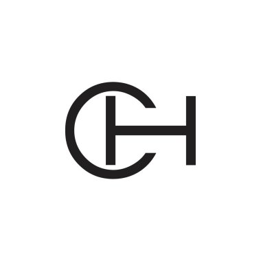 CH harfi logo tasarım vektörü