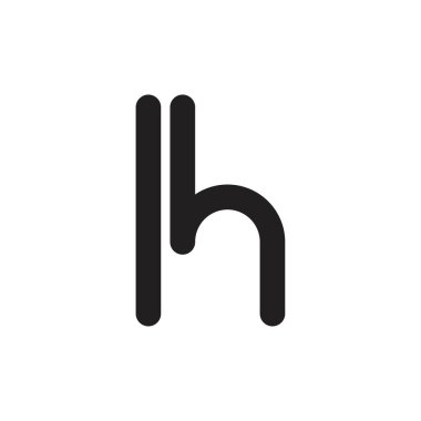 IH harfi logo tasarım vektörü